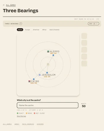 Three Bearings screenshot