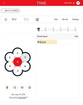 TIME Word Flower screenshot