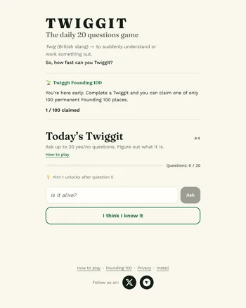 Twiggit screenshot