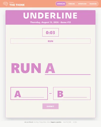 Underline screenshot
