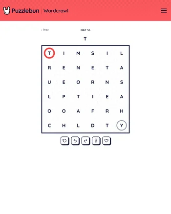 Wordcrawl screenshot