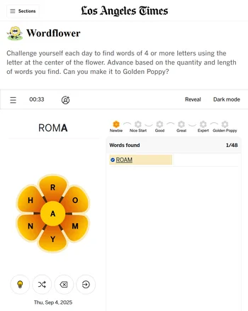 Wordflower screenshot