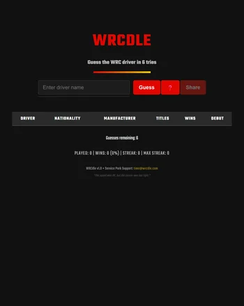 WRCdle screenshot