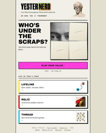 Yesternerd screenshot