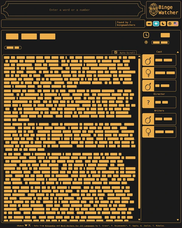 Screenshot of BingeWatcher, a daily pop culture game