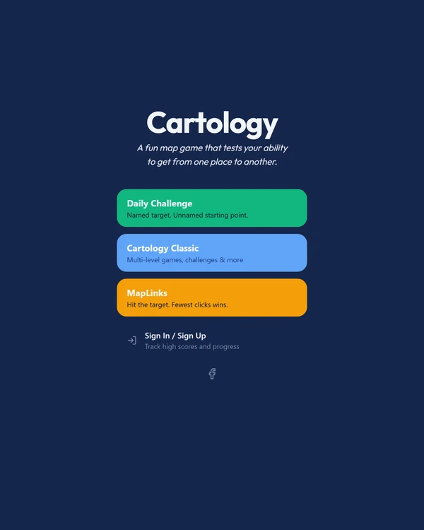Screenshot of Cartology, a daily geography game