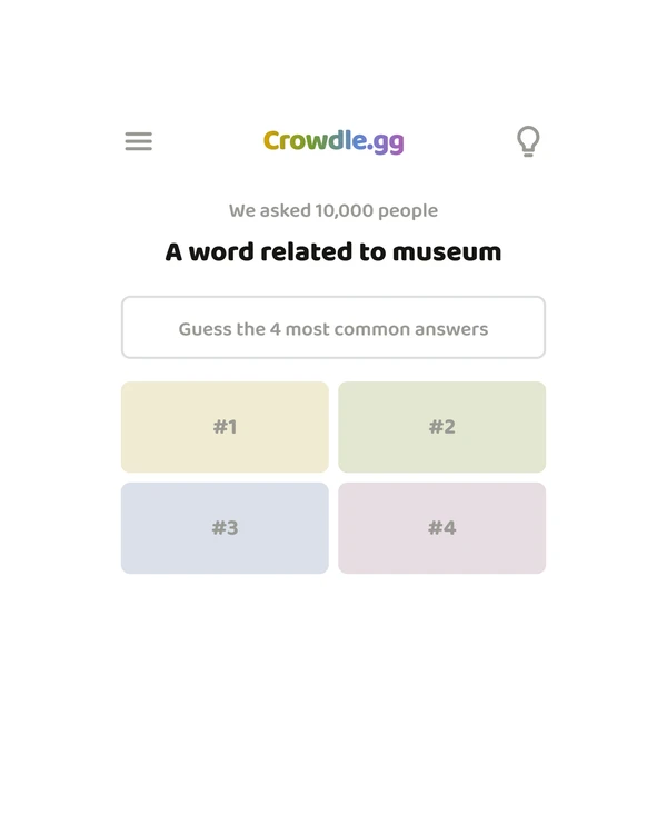 Screenshot of Crowdle, a daily word game