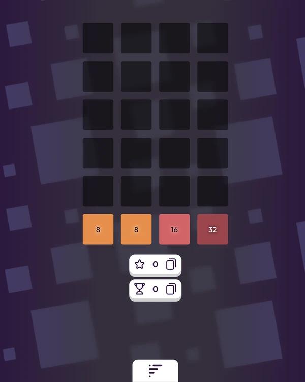 Screenshot of Drag N' Merge, a logic game