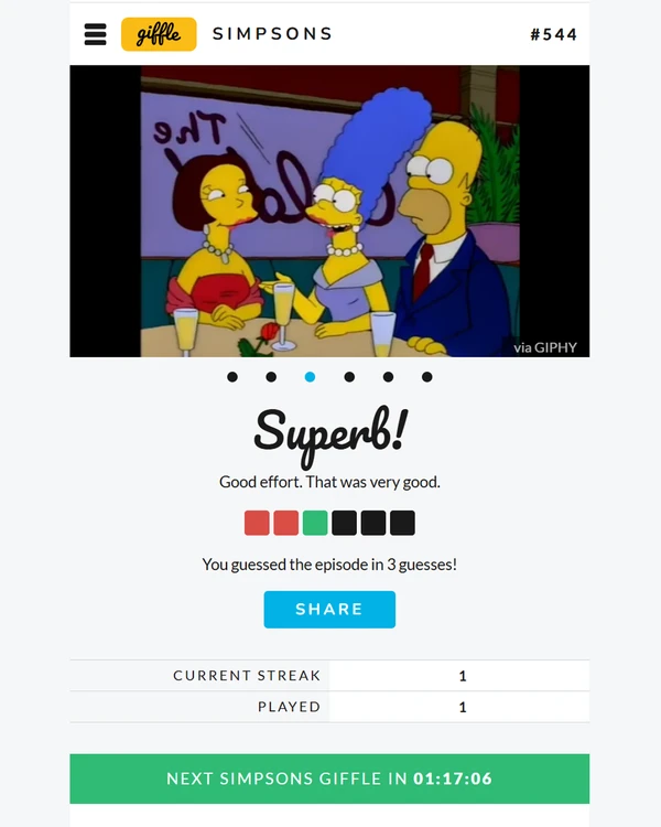 Giffle "Simpsons" screenshot