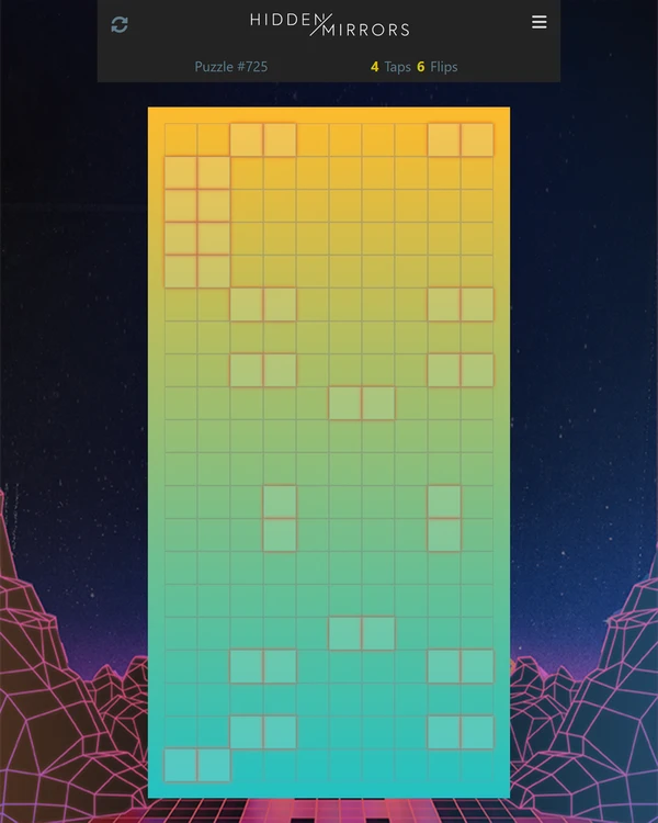 Screenshot of Hidden Mirrors, a daily visual game