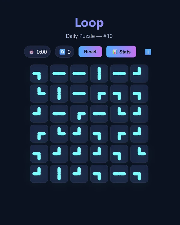 Screenshot of Loop, a daily visual game