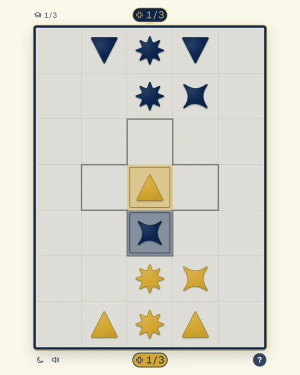 Screenshot of MorphMove, a daily skill game