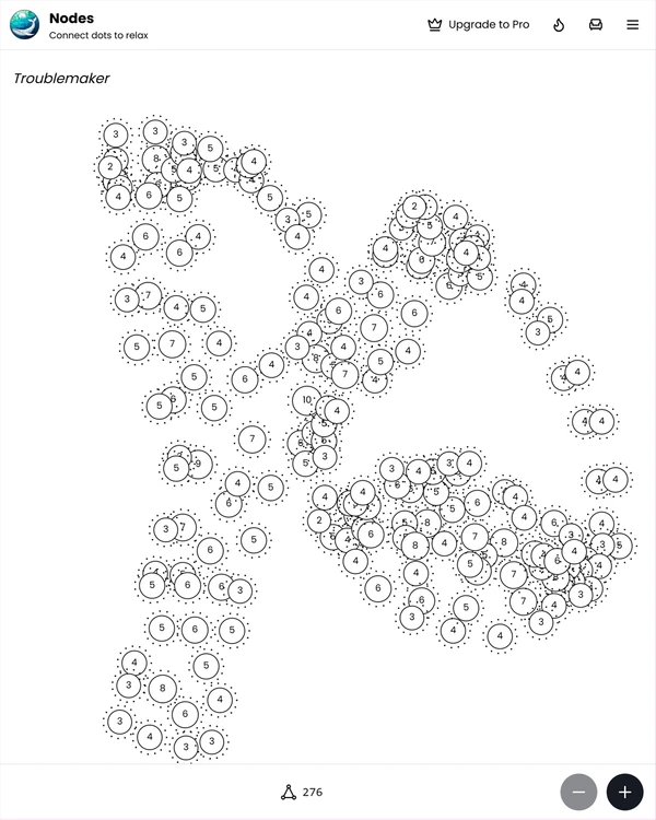 Screenshot of Nodes, a daily visual game