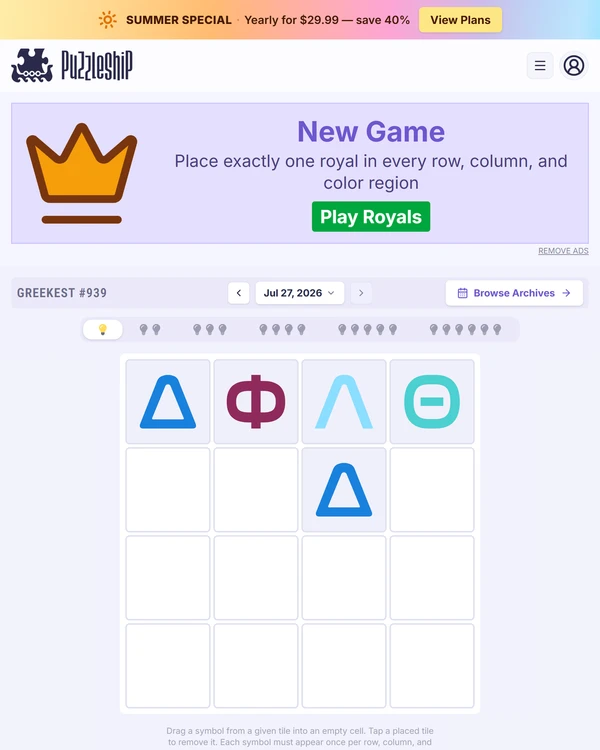 Puzzleship Greekest screenshot