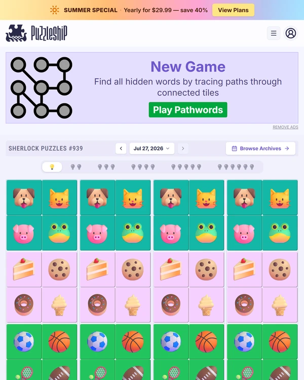 Puzzleship Sherlock Puzzles screenshot