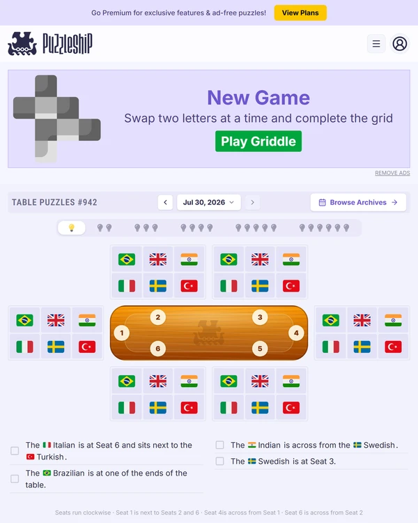Puzzleship Table Puzzles screenshot