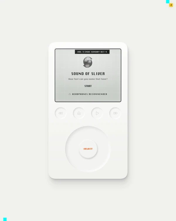 Screenshot of Sound of Sliver, a daily music game
