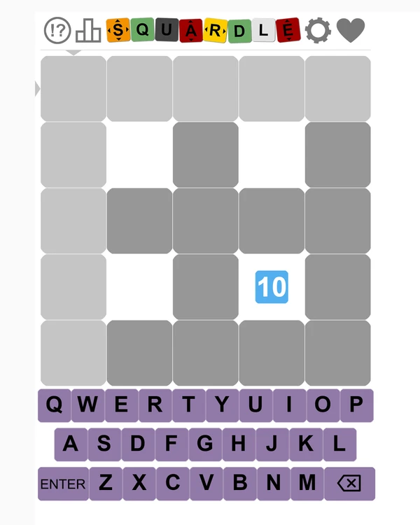 Screenshot of Squardle, a daily word game