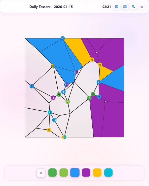 Screenshot of Tessera, a daily visual game