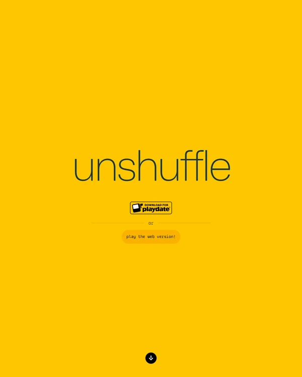 Screenshot of Unshuffle, a logic game