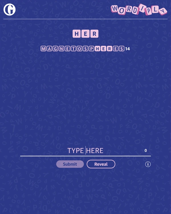 Screenshot of Wordiply, a daily word game